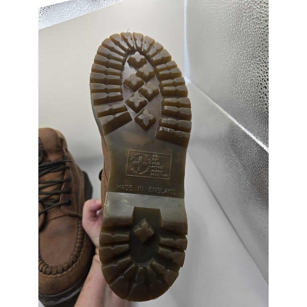 DR. MARTENS Womens Chunky Brown Leather Lace Boots. Worn 1 Time Size 5 - Picture 14 of 14